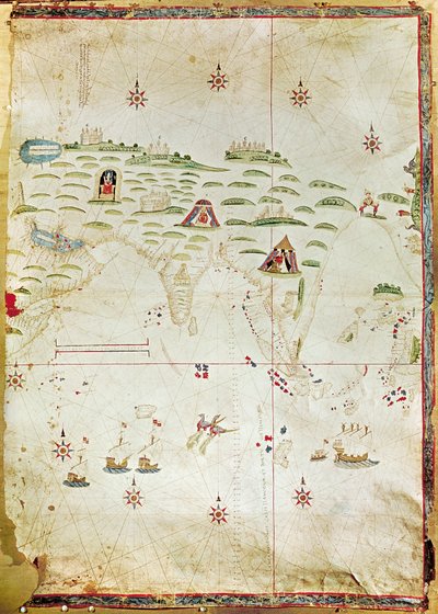 Mappa delle Molucche, 1522 da Nuno Garcia de Toreno